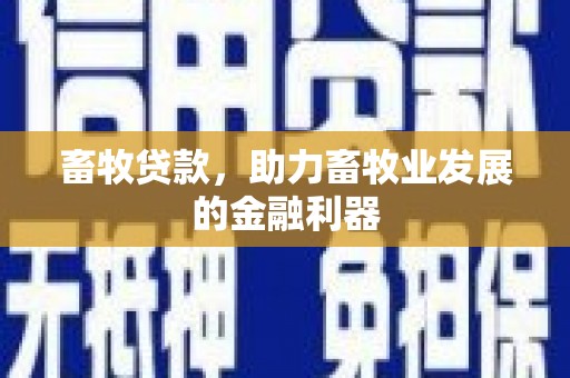 孝昌畜牧贷款，助力畜牧业发展的金融利器