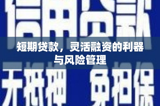 孝昌短期贷款，灵活融资的利器与风险管理