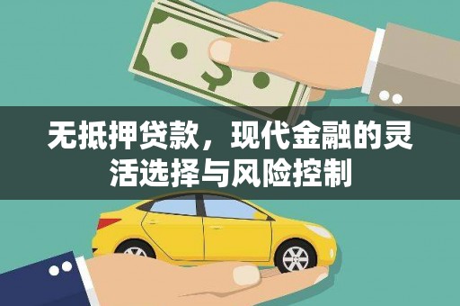 孝昌无抵押贷款，现代金融的灵活选择与风险控制
