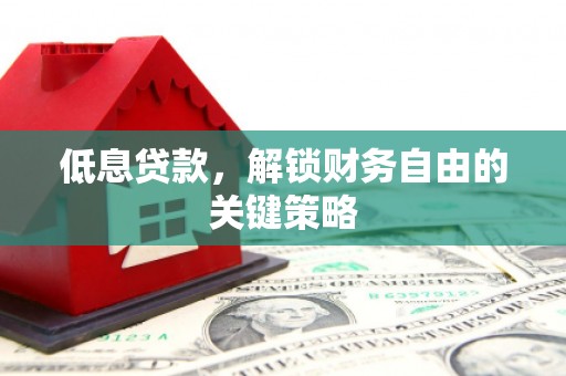 孝昌低息贷款，解锁财务自由的关键策略
