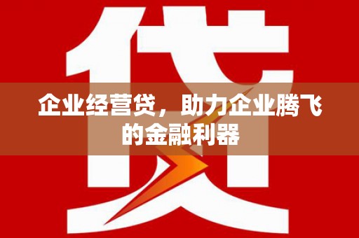 孝昌企业经营贷，助力企业腾飞的金融利器