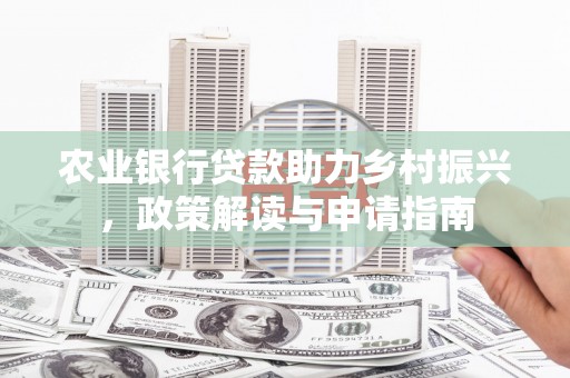 孝昌农业银行贷款助力乡村振兴，政策解读与申请指南