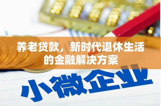 孝昌养老贷款，新时代退休生活的金融解决方案