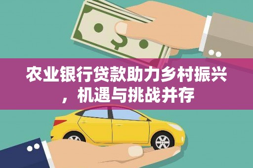 孝昌农业银行贷款助力乡村振兴，机遇与挑战并存