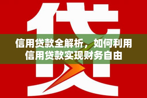 孝昌信用贷款全解析，如何利用信用贷款实现财务自由